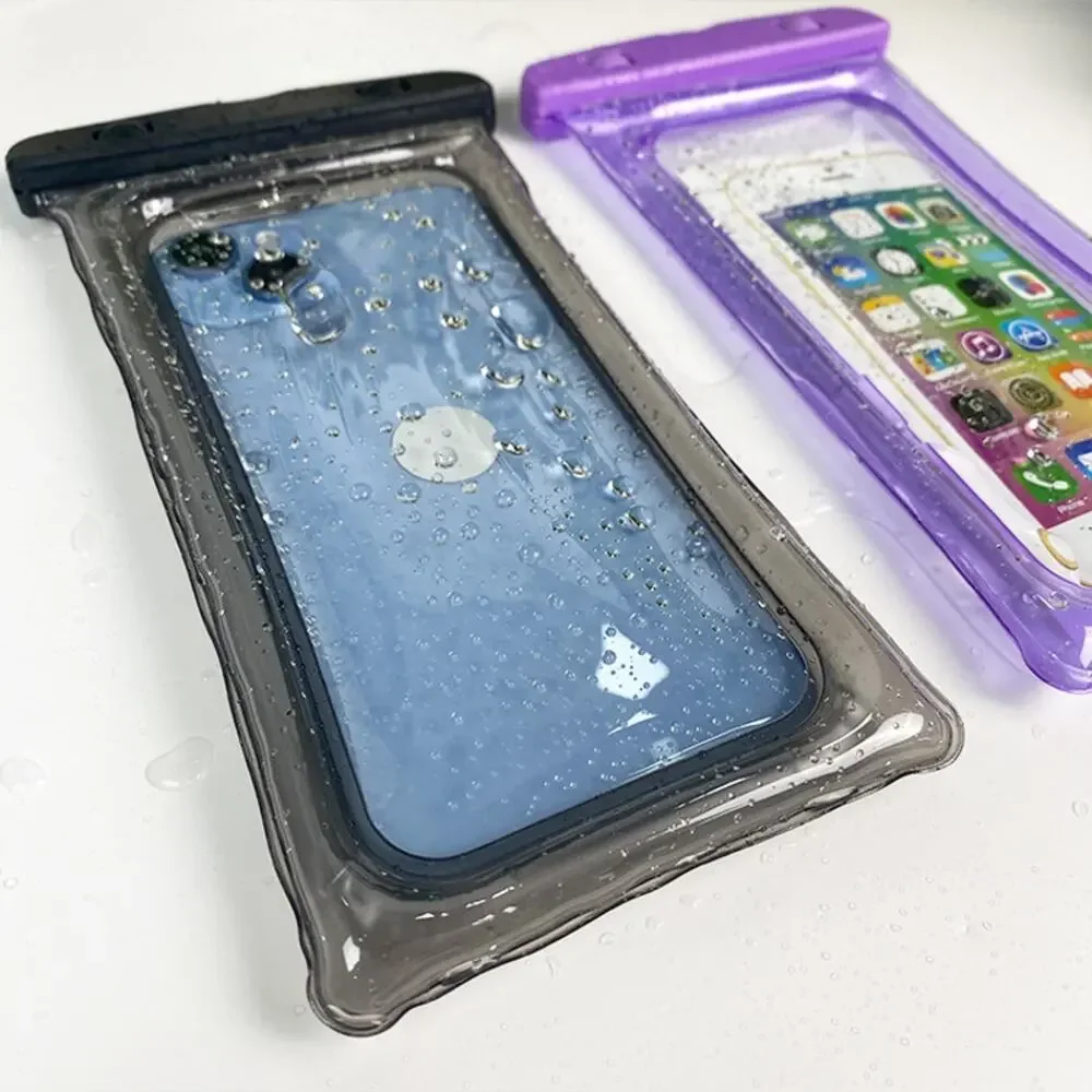 Mobile Phone Dry Bag Pouch ~ 2 Pack Transparent Floating Waterproof Touch Screen